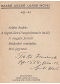 Szabó Dezső - Szabó Dezső Ujabb Művei 40-41 (dedikált)