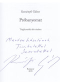Keményfi Gábor - Próbanyomat (dedikált)