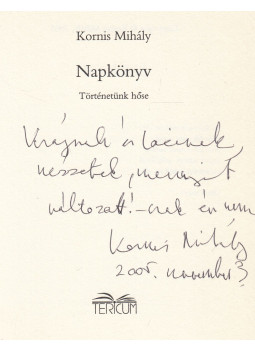 Kornis Mihály - Napkönyv (dedikált), Budapest 1994 antikvár könyv