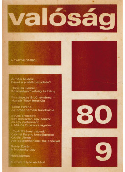 Kőrösi József - Valóság 1980/9 Kőrösi József - Valóság 1980/9, Budapest 1980 antikvár könyv