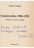 Koltai Tamás - Színházváltás 1986-1991 (dedikált)