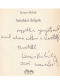 Kornis Mihály - Színházi dolgok (dedikált)
