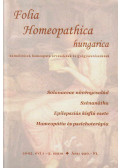 Dr. Tőkés F. Attila - Folia Homeopathica hungarica 2005. évi 1-2. szám