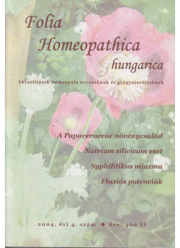 Dr. Tőkés F. Attila - Folia Homeopathica hungarica 2004. évi 4. szám, Sopron 2004 antikvár könyv