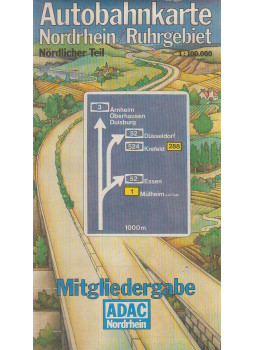  - Autobahnkarte Nordrhein/Ruhrgebiet - Nödlicher Teil, Köln 0 antikvár könyv