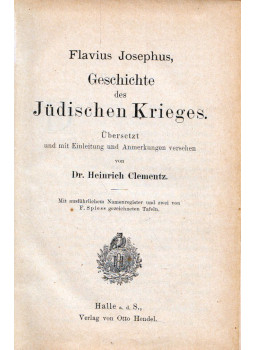 Josephus Flavius - Geschichte des Jüdischen Krieges Josephus Flavius - Geschichte des Jüdischen Krieges, Halle 1900 antikvár könyv