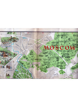  - Moscow Illustrated Map, Moszkva 1967 antikvár könyv