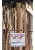 Benkő Levente - Az őszinteség két napja 1956. szeptember 29-30. (dedikált)