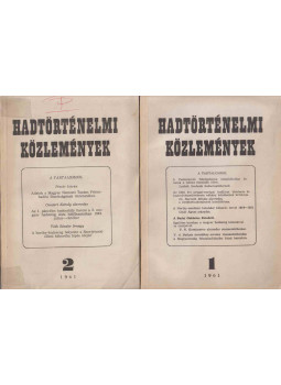 - Hadtörténelmi közlemények 1961 1-2. - Hadtörténelmi közlemények 1961 1-2., Budapest 1961 antikvár könyv