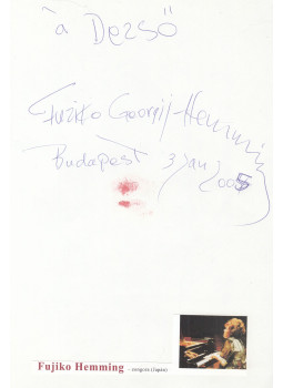  - Fujiko Hemming autogram, null 0 antikvár könyv