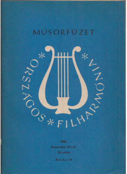  - Műsorfüzet Országos Filharmónia 23. szám 1983. December 19-31., Budapest 1983 antikvár könyv