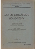 Kiss József,Nemes Zoltán dr. - Szó- és szólásmódrövidítések