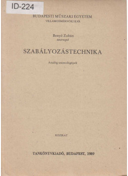 Benyó Zoltán - Szabályozástechnika, Budapest 1989 antikvár könyv