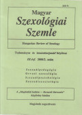 Dr. Szilágyi Vilmos - Magyar Szexológiai Szemle III. évf. 2000/2. szám