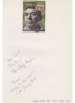 - John Cale autogram - John Cale autogram, null 0 antikvár könyv
