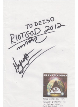  - Riotgod autogram, null 0 antikvár könyv