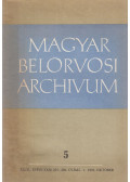 Dr. Magyar Imre - Magyar Belorvosi Archivum 1970. október