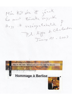  - Philippe de Chalendar autogram 2., null 0 antikvár könyv