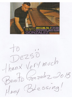  - Benito Gonzalez autogram, null 0 antikvár könyv