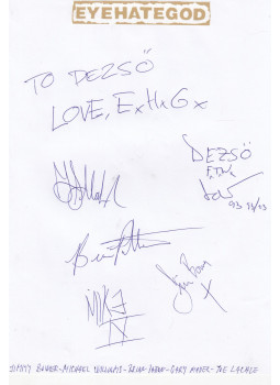  - Eyehategod autogram, null 0 antikvár könyv