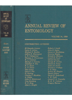Thomas E. Mittler, Frank J. Radovsky, Vincent H. Resh - Annual Review of Entomology Volume 34, 1989, Palo Alto, California 1989 antikvár könyv