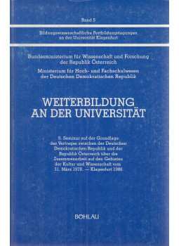 Larcher, Dietmar - Weiterbildung an der Universität, Wien-Köln-Graz 1987 antikvár könyv