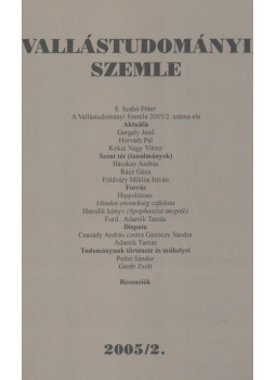  - Vallástudományi Szemle 2005/2., Budapest 2005 antikvár könyv