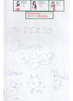  - Shonen Knife autogram, null 0 antikvár könyv