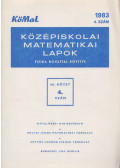 Fried Ervinné - Középiskolai matematikai lapok 1983/4. szám