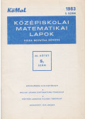 Fried Ervinné - Középiskolai matematikai lapok 1983/5. szám