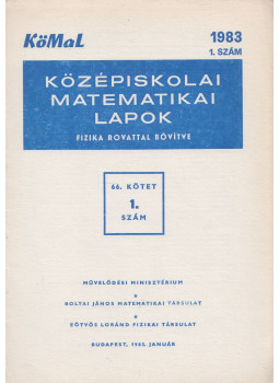Fried Ervinné - Középiskolai matematikai lapok 1983/1. szám, Budapest 1983 antikvár könyv