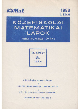 Fried Ervinné - Középiskolai matematikai lapok 1983/3 szám, Budapest 1983 antikvár könyv