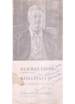 Lengyel Géza - Herman Lipót festőművész kiállítása (dedikált), Budapest 1959 antikvár könyv