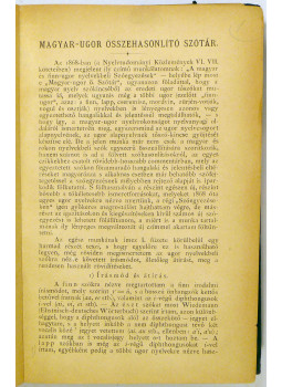 Budenz József - Magyar-ugor összehasonlító szótár 1-[2.] füzet, null 0 antikvár könyv