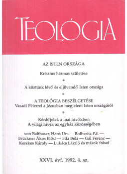 Szennay András - Teológia 1992/4., Budapest 1992 antikvár könyv