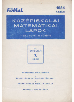 Fried Ervinné - Középiskolai matematikai lapok 1984/7. szám, Budapest 1984 antikvár könyv