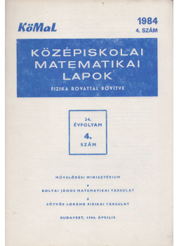 Fried Ervinné - Középiskolai matematikai lapok 1984/4. szám, Budapest 1984 antikvár könyv