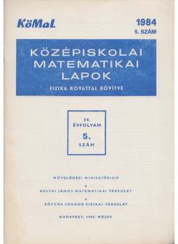 Fried Ervinné - Középiskolai matematikai lapok 1984/5. szám, Budapest 1984 antikvár könyv