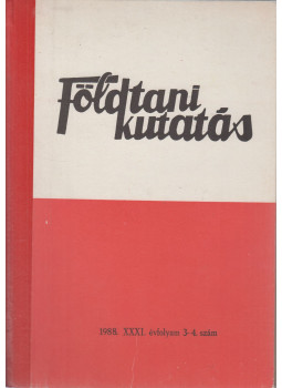 Horn János - Földtani kutatás 1988. XXXI. évfolyam 3-4. szám, Budapest 1988 antikvár könyv