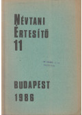 Hajdú Mihály,Mező András - Névtani értesítő 11.