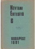 Hajdú Mihály,Mező András - Névtani értesítő 6.