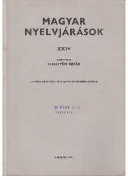 Sebestyén Árpád - Magyar nyelvjárások XXIV., Debrecen 1982 antikvár könyv