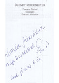 Ferencz Éva,Patonai Adrienne - Üzenet mindenkinek (dedikált)