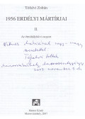 Tófalvi Zoltán - 1956 erdélyi mártírjai II. (dedikált)