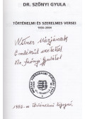 Dr. Szőnyi Gyula - Dr. Szőnyi Gyula történelmi és szerelmes versei (dedikált)