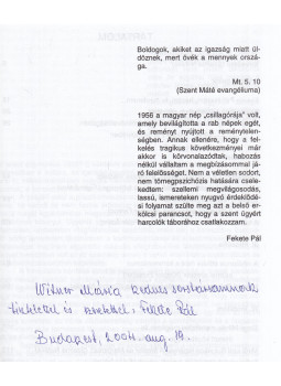 Szalma Natália - A XX. század kataklizmái és az 1956-os forradalom (Fekete Pál által dedikált), Szeged 2004 antikvár könyv