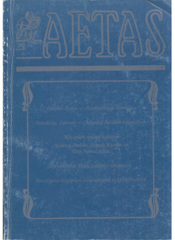 Koszta László - Aetas 1990/3 Koszta László - Aetas 1990/3, Szeged 1990 antikvár könyv