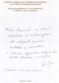 Győri L. János - A Debreceni Református Kollégium Gimnáziuma és az 1956-os forradalmi események (dedikált)