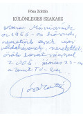Pósa Zoltán - Különleges szakasz (dedikált)