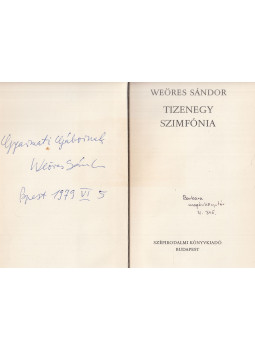 Weöres Sándor - Tizenegy szimfónia (dedikált), Budapest 1973 antikvár könyv